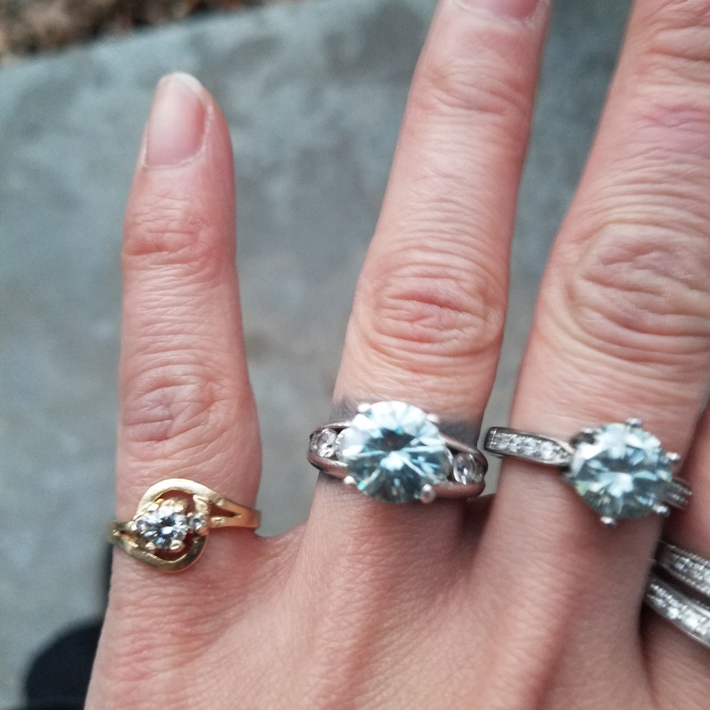 4ct Moissanite Sterling 925 Silver Ring - Picture 7 of 8